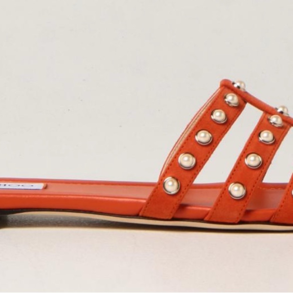 Orange Studded Sandals